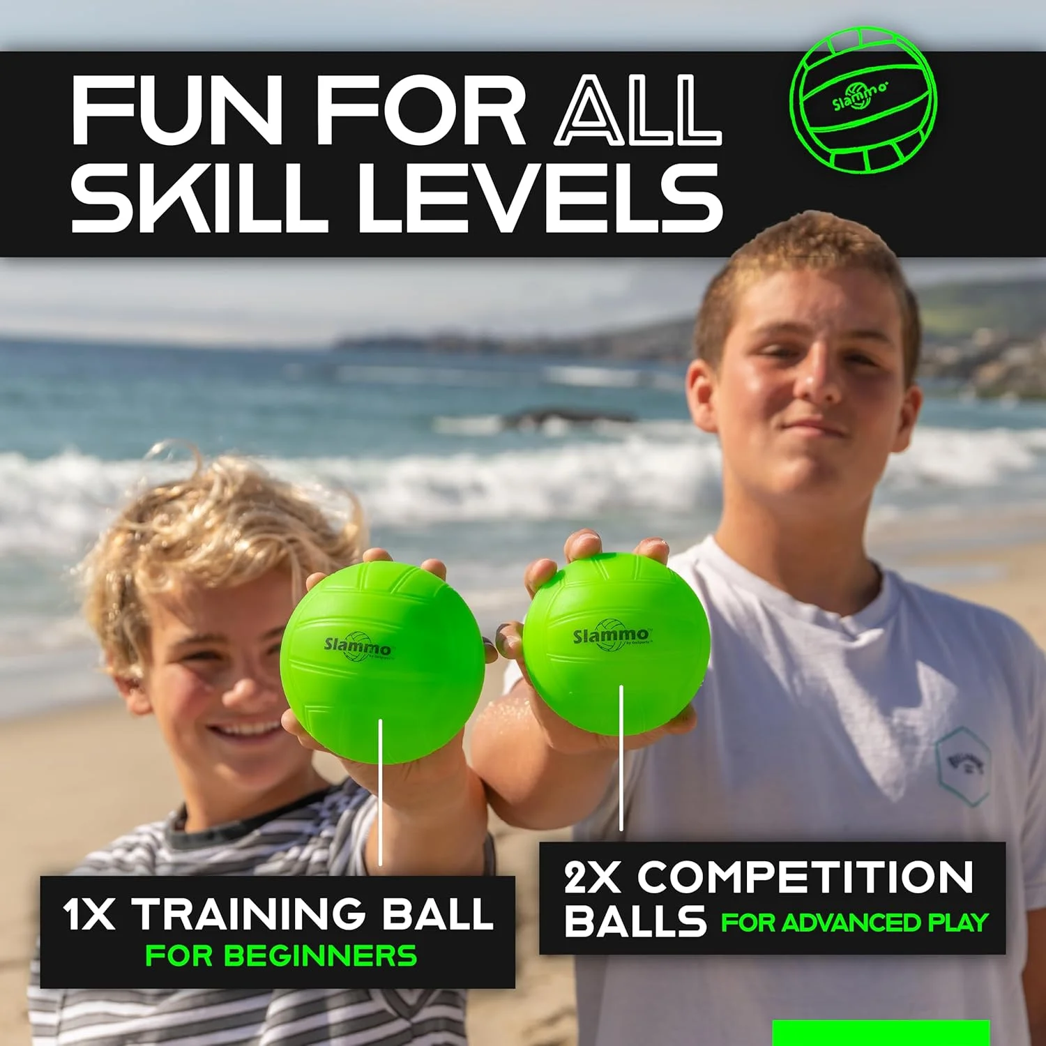 GoSports Slammo Game Set (Includes 3 Balls, Carrying Case and Rules) – Outdoor Lawn, Beach & Tailgating Roundnet Game for Kids, Teens & Adults - Image 4